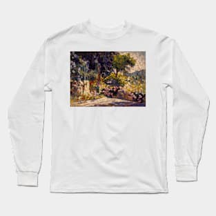 The Flowered Terrace by Henri-Edmond Cross Long Sleeve T-Shirt